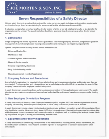 7-Responsibilities-of-a-Safety-Director