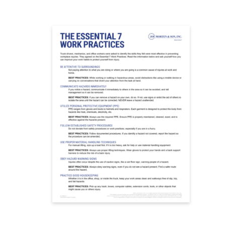 Guide on the 7 essential work practices